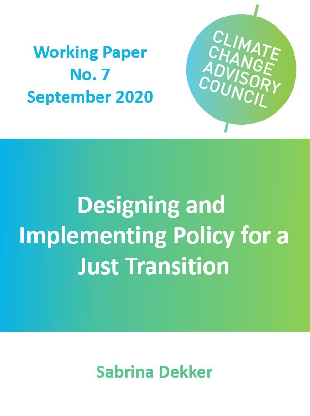 Working Paper No. 7: Designing and Implementing Policy for a Just Transition